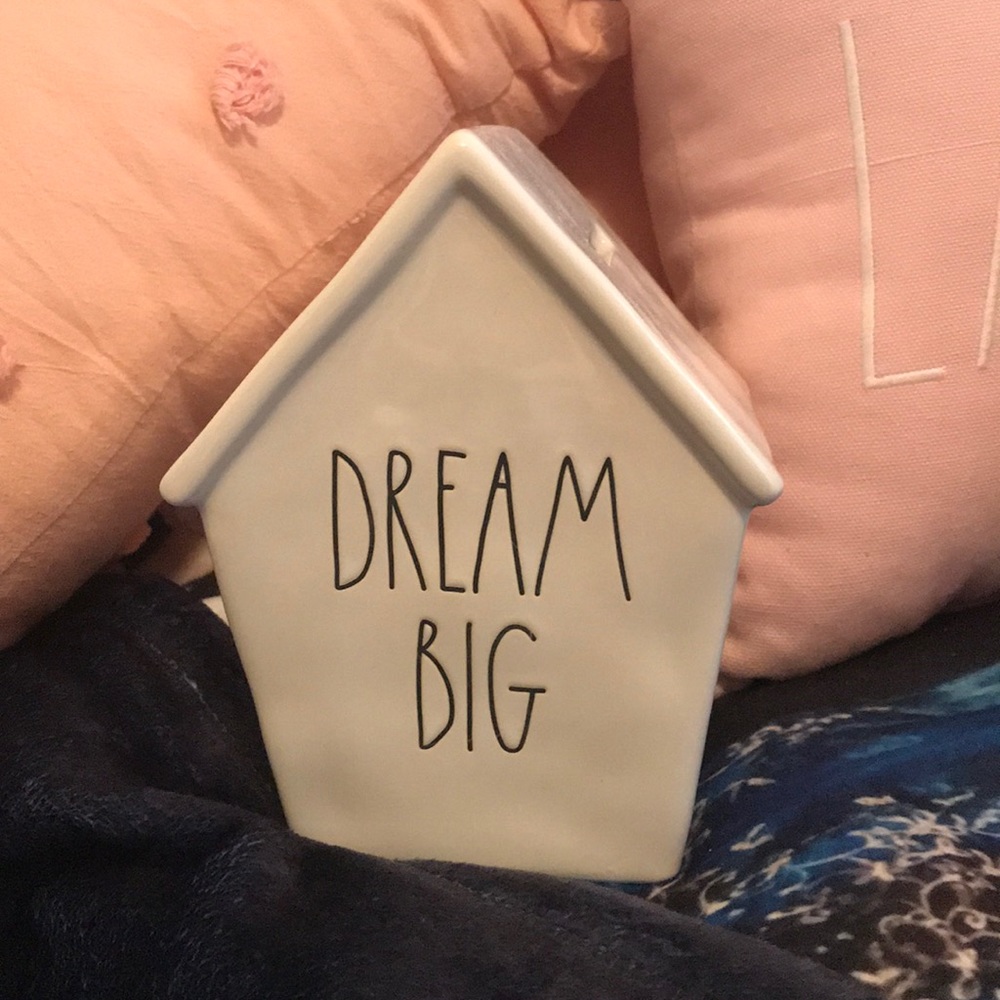 Rae Dunn Bank full size DREAM BIG Birdhouse bank - Picture 4 of 6